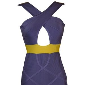 [NWT] Herve Leger V-Neck Keyhole Bandage Dress